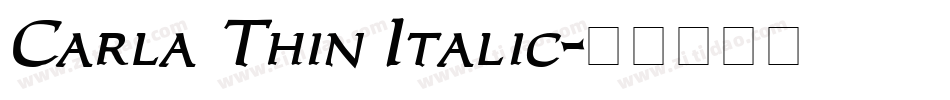 Carla Thin Italic字体转换